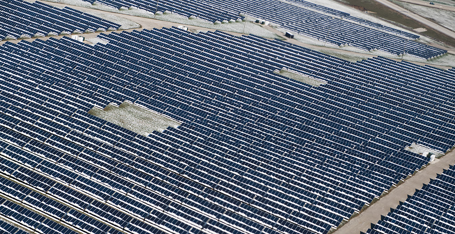 Solar panels are seen from the air on the approach to the Indianapolis International Airport. Solar panels are seen from the air on the approach to the Indianapolis International Airport.