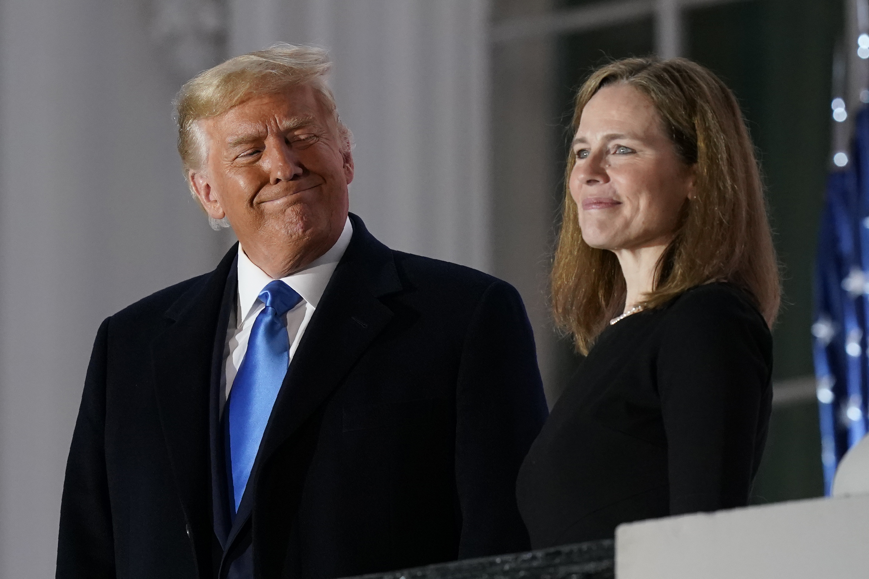 Donald Trump and Amy Coney Barrett. Donald Trump and Amy Coney Barrett.